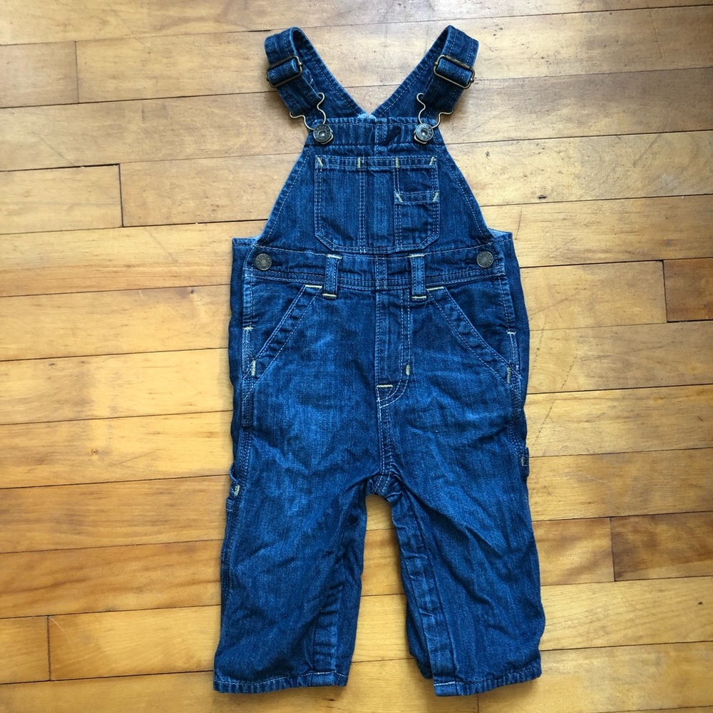 Baby Gap Denim & Jersey Lined Overalls